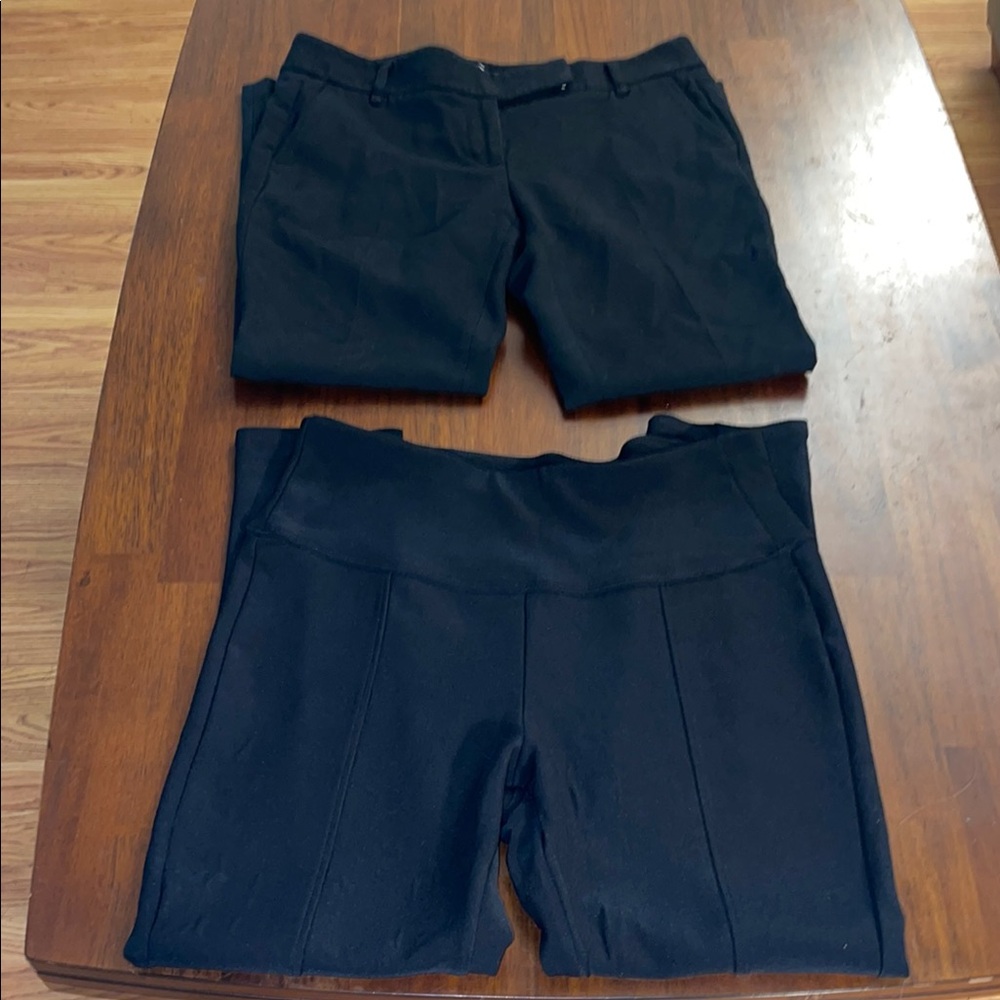 Loft, Maze Ladies lot of two trouser pants. 10P, Large. Black. Marisa style: